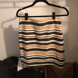 Striped Loft pencil skirt